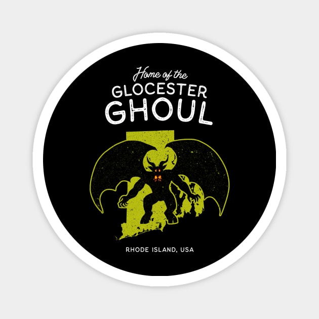 Home of the Glocester Ghoul - Rhode Island, USA Cryptid Magnet by Strangeology